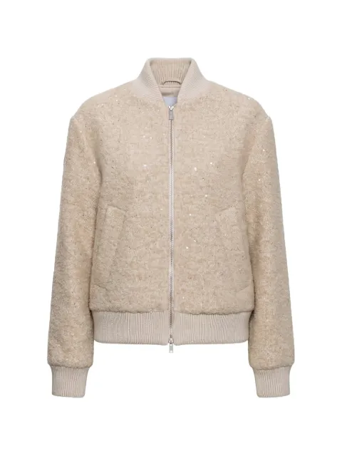 Peserico sequin-embellished bouclé jacket Neutrals A21103A7733