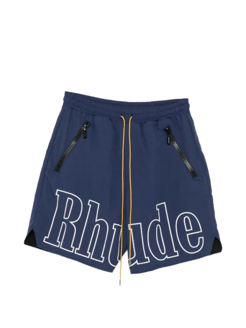 RHUDE logo-print drawstring shorts Blue RHPF26SH01491