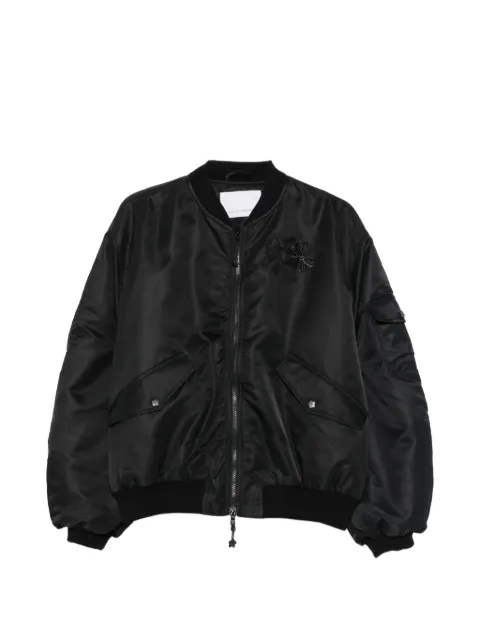 Cecilie Bahnsen bow-detail ruched jacket Black OTW21006