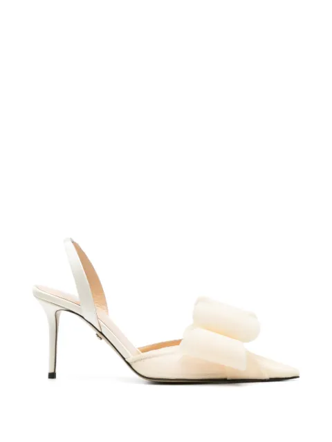 MACH & MACH bow-detail slingback pumps Neutrals PF26S120685X18CHM