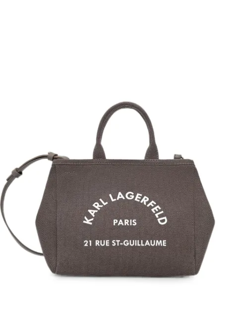 Karl Lagerfeld logo-print cotton tote bag Brown B2W500032PR