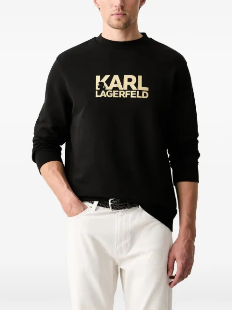 Karl Lagerfeld logo-print sweater Black 705780500917
