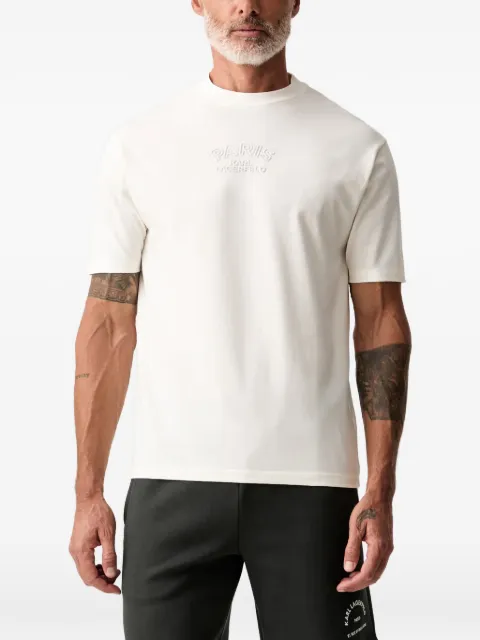 Karl Lagerfeld logo-embossed crew-neck T-shirt Neutrals 755138563221
