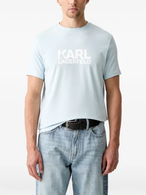 Karl Lagerfeld logo-print T-shirt Blue 755780563235