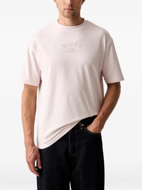 Karl Lagerfeld embossed-logo T-shirt Pink 755138563221
