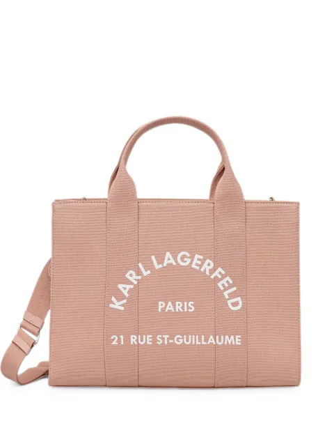 Karl Lagerfeld logo-print canvas tote bag Pink A1W50010506