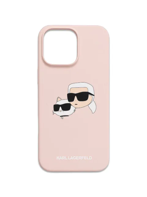Karl Lagerfeld Ikonik Karl Choupette iPhone case Pink KLHMP16XSKCHPPLP