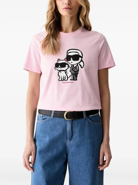 Karl Lagerfeld Ikonik graphic-print T-shirt Pink A1W17129527