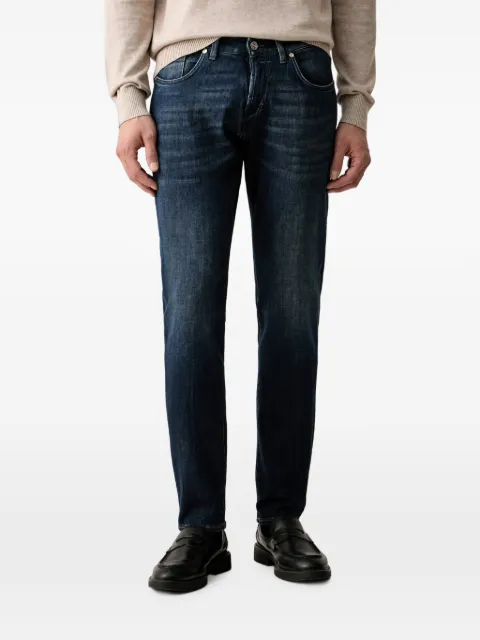 Karl Lagerfeld logo-patch whiskered jeans Blue 265506561849