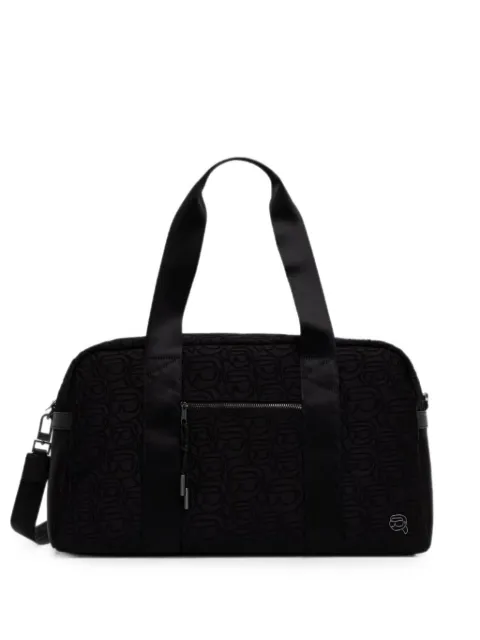 Karl Lagerfeld monogram-embossed holdall bag Black B3M30252999
