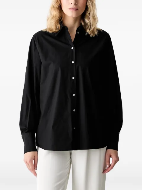 Karl Lagerfeld embroidered-logo button-up shirt Black B2W11052999