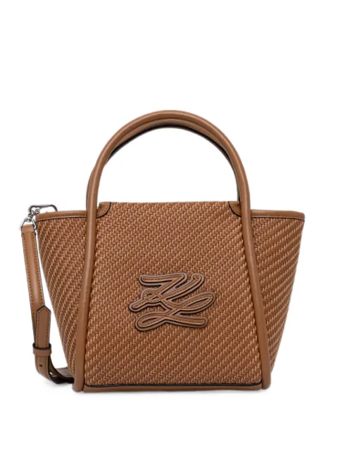 Karl Lagerfeld K/AUTOGRAPH logo-patch tote bag Brown B3W303141XV