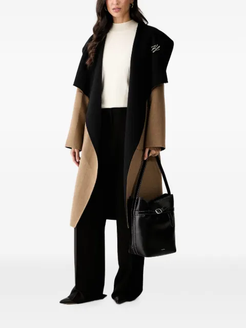 Karl Lagerfeld reversible belted coat Black B3W150302DX