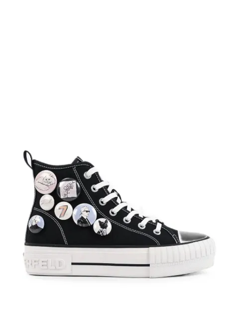 Karl Lagerfeld Kampus Max badge-embellished sneakers Black KL60459
