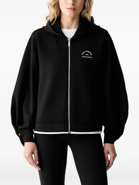 Karl Lagerfeld Rue St-Guillaume zip-up hoodie Black B3W20037999