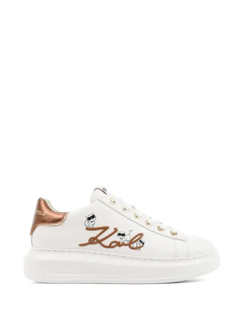 Karl Lagerfeld Kapri logo-patch platform sneakers White KL62510C013