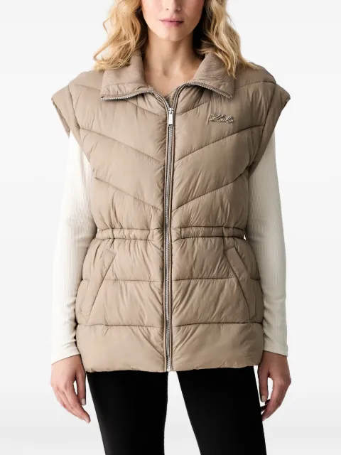 Karl Lagerfeld quilted drawstring gilet Neutrals B3W15033149
