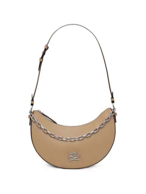 Karl Lagerfeld chain-link logo-plaque shoulder bag Neutrals B3W303062OV