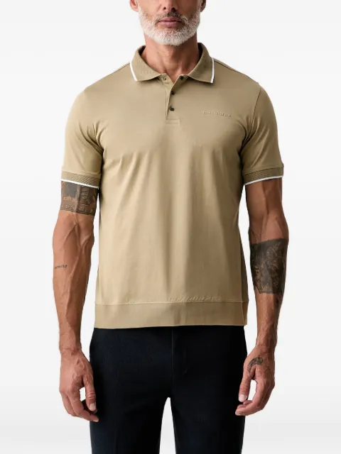 Karl Lagerfeld logo-plaque polo shirt Neutrals 745080563200