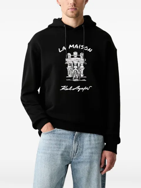 Karl Lagerfeld La Maison graphic-print hoodie Black 705104563906