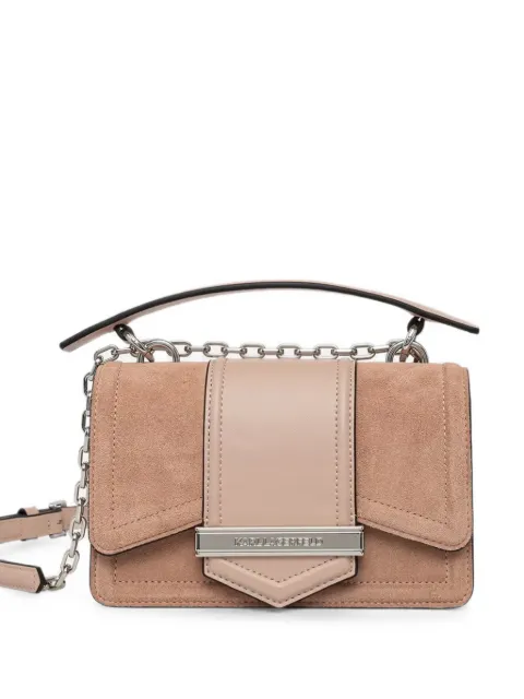 Karl Lagerfeld suede leather shoulder bag Neutrals A4W30276108