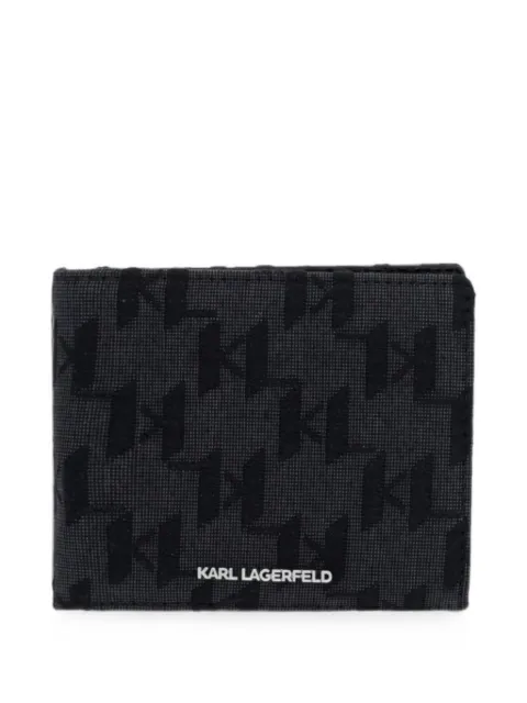 Karl Lagerfeld monogram-print bi-fold wallet Black B3M32071999