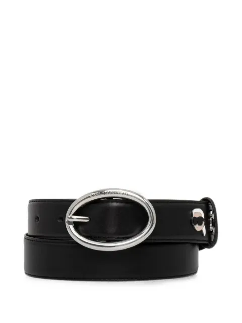 Karl Lagerfeld Ikonik patch leather belt Black B3W33032999