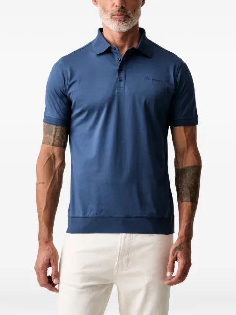 Karl Lagerfeld logo-embroidered short-sleeve polo shirt Blue 745001563200