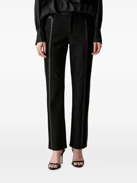 Karl Lagerfeld stripe-detail jeans Black B3W10094D28