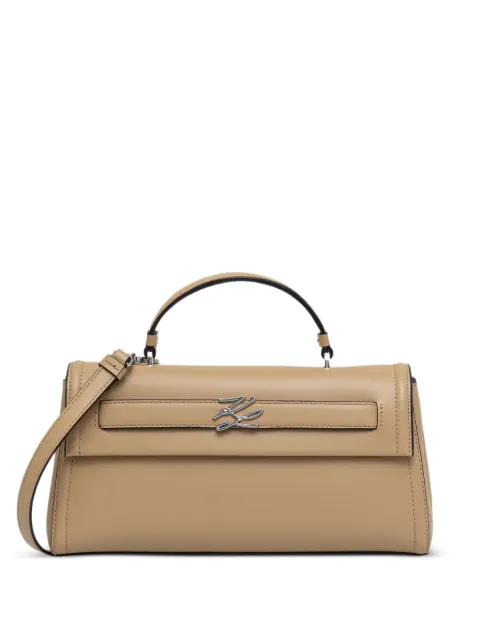Karl Lagerfeld KL logo-plaque shoulder bag Neutrals B3W303102OV