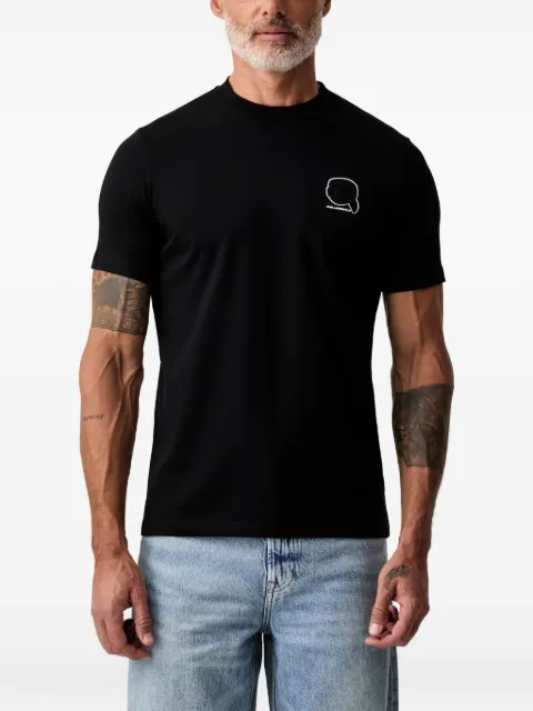 Karl Lagerfeld logo-patch crew-neck T-shirt Black 755026563224