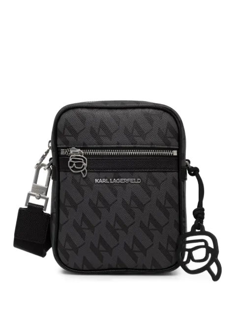 Karl Lagerfeld monogram-print messenger bag Black B3M30258999