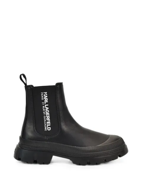 Karl Lagerfeld logo-print ankle boots Black KL25244