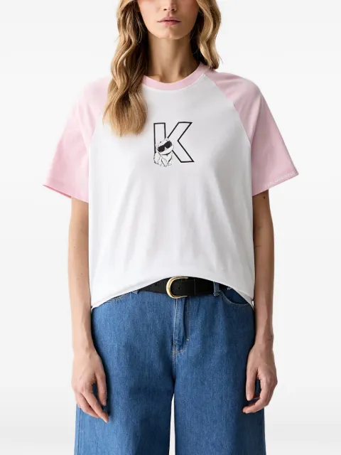 Karl Lagerfeld raglan-sleeve logo-print T-shirt White B3W17091C05