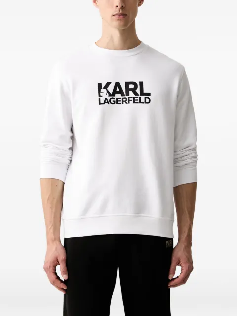 Karl Lagerfeld logo-print sweater White 705780563917