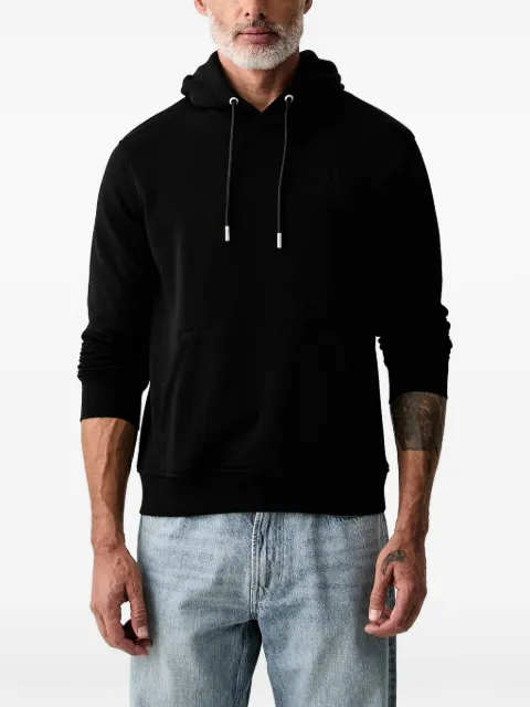 Karl Lagerfeld logo-embroidered drawstring hoodie Black 705018563900