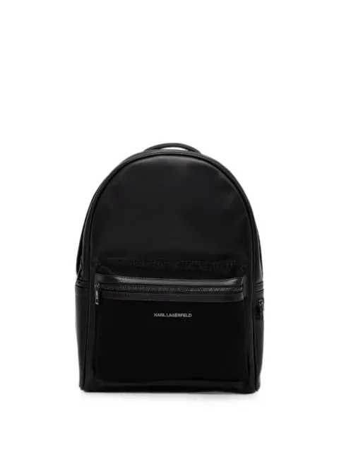 Karl Lagerfeld logo-plaque backpack Black 805925563115