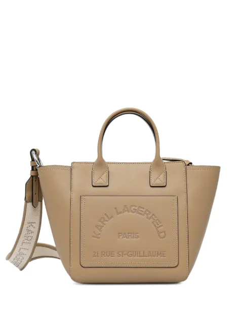Karl Lagerfeld perforated logo-strap tote bag Neutrals B3W3009312OV