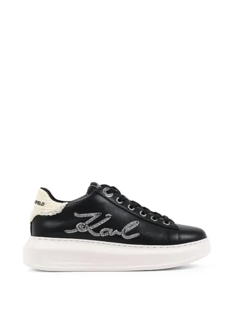 Karl Lagerfeld embroidered logo-patch sneakers Black KL62510R000