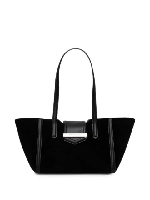 Karl Lagerfeld logo-plaque panelled tote bag Black B3W303212XV