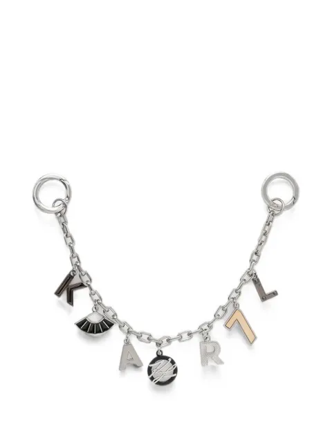 Karl Lagerfeld logo-charm chain keyring Silver B3W50058975