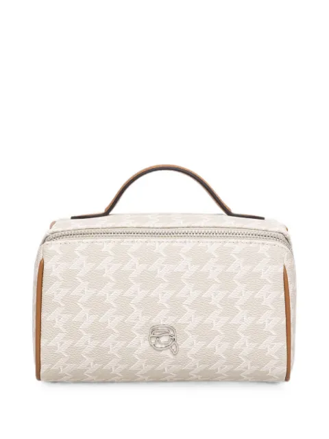 Karl Lagerfeld logo-print monogram make up bag Neutrals B3W32038B66