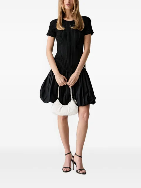 Karl Lagerfeld ribbed bubble-hem dress Black B3W13015999