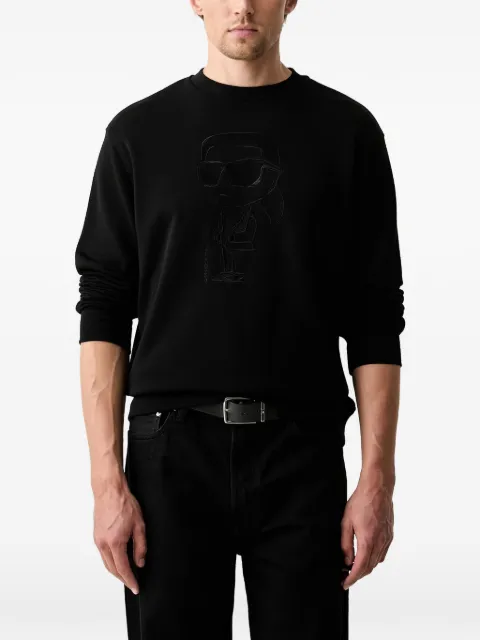Karl Lagerfeld Ikonik Karl embroidered sweater Black 705011563900