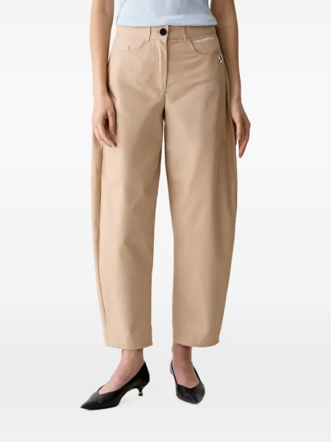 Karl Lagerfeld logo-print tapered trousers Neutrals B3W100481UT