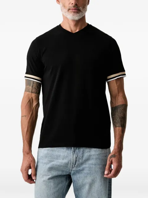 Karl Lagerfeld V-neck tipping-detail T-shirt Black 755020563235