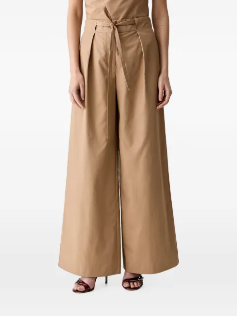 Karl Lagerfeld tie-waist pleated trousers Neutrals B3W100841LG
