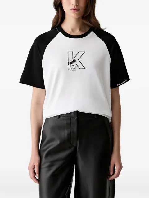 Karl Lagerfeld Choupette-print raglan-sleeve T-shirt White B3W17091101