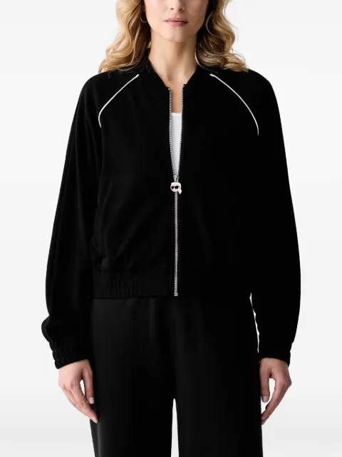 Karl Lagerfeld Ikonik Karl piped zip-up sweatshirt Black B3W20024999