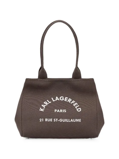 Karl Lagerfeld Magnets logo-print canvas tote bag Brown B1W500102PR